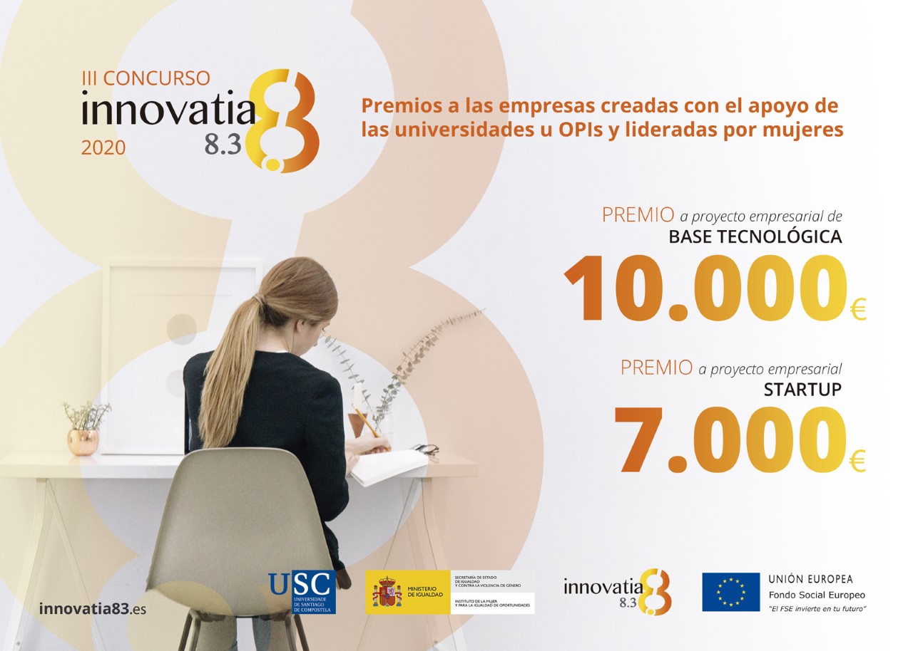 Convocatoria a la III Edición del Concurso nacional “Premios a las empresas creadas con el apoyo de las universidadesu OPIs y lideradas por mujeres”, cofinanciado por el Fondo Social Europeo.  