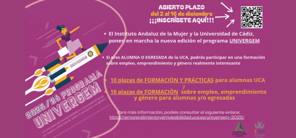 La Universidad de Cádiz abre una nueva convocatoria del programa UNIVERGEM